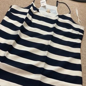 Navy and White Striped Dress